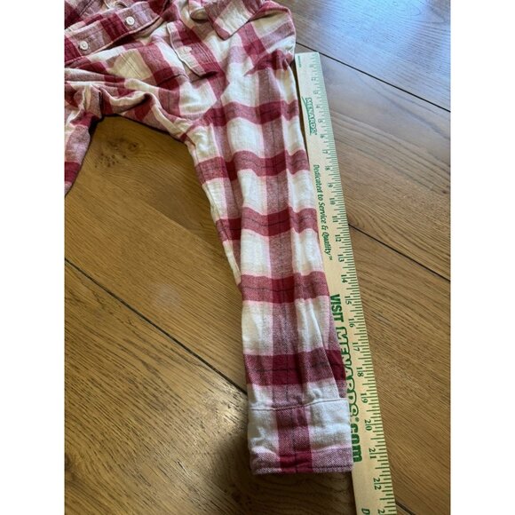 Old Navy The Boyfriend Shirt Size Medium Plaid Long Sleeve Button Down Cotton - Picture 6 of 13